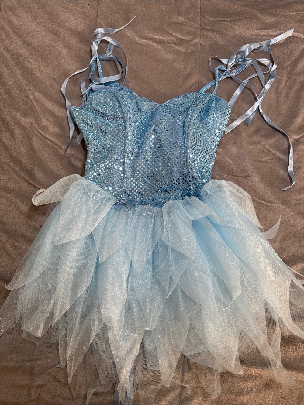 Leg Avenue women’s jr Sz  Blue  Halloween enchanted Fairy Tulle mini Dress Sz M